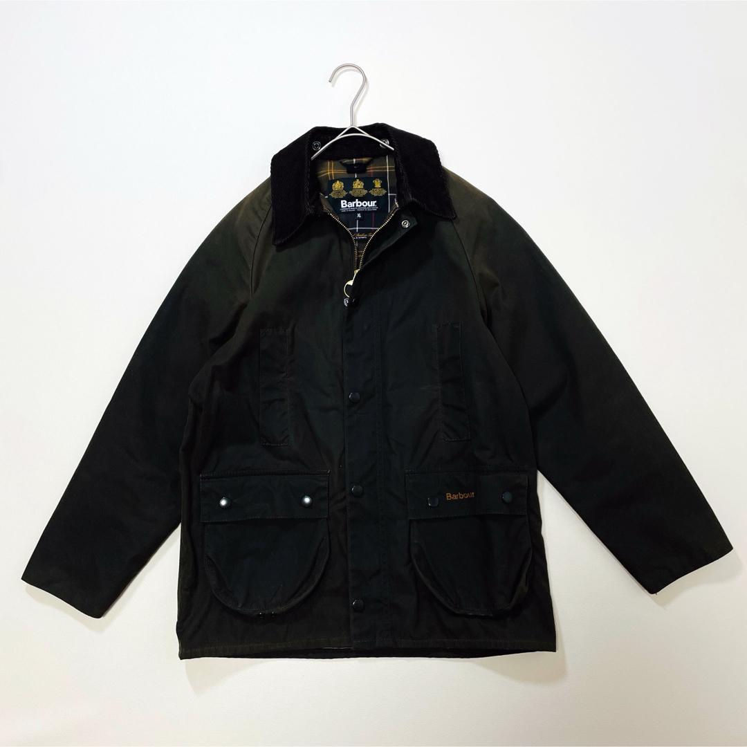 6641 バブアー　オイルドジャケット　襟コーデュロイ　イギリス製　カーキ