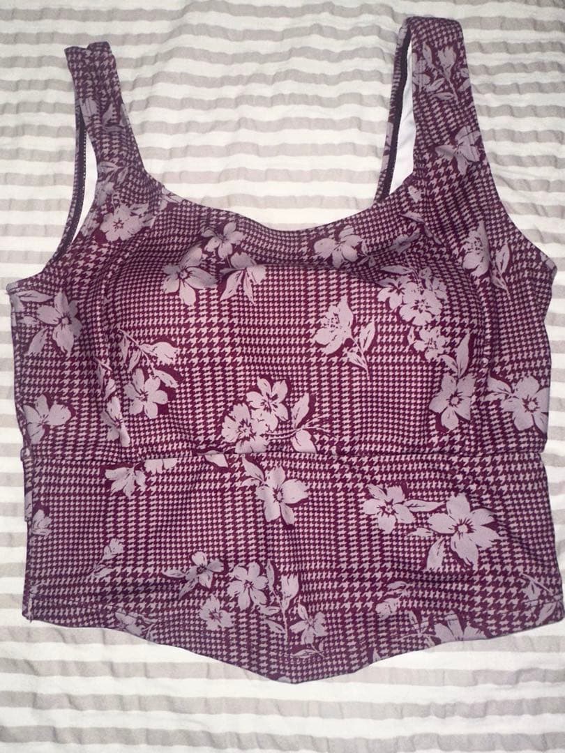 SUKALA チェッククロスレギンス チェックビスチェ S ベリー 上下セット