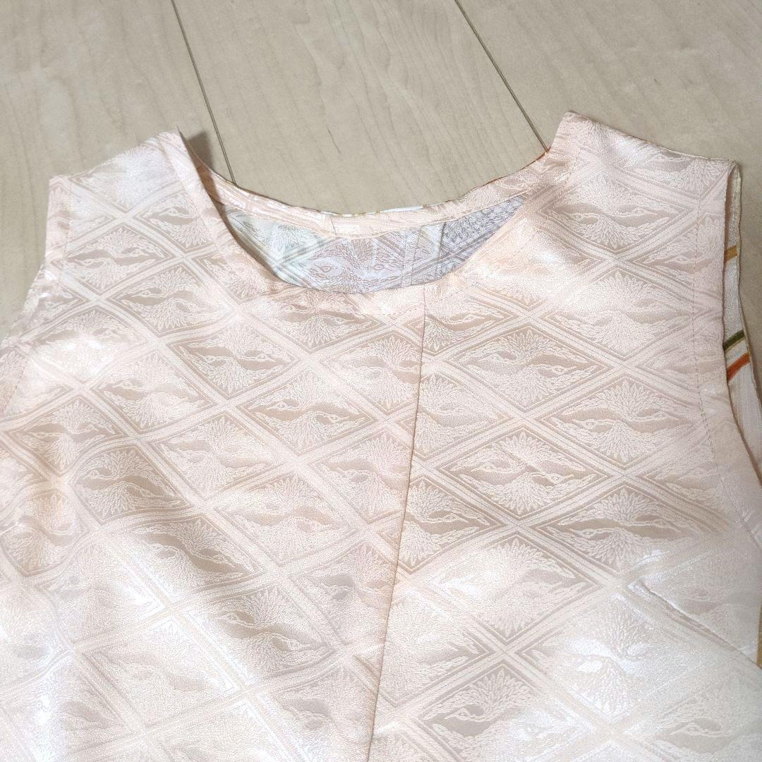 正絹 薄卵 舞鶴刺繍 吉祥 振袖ドレス