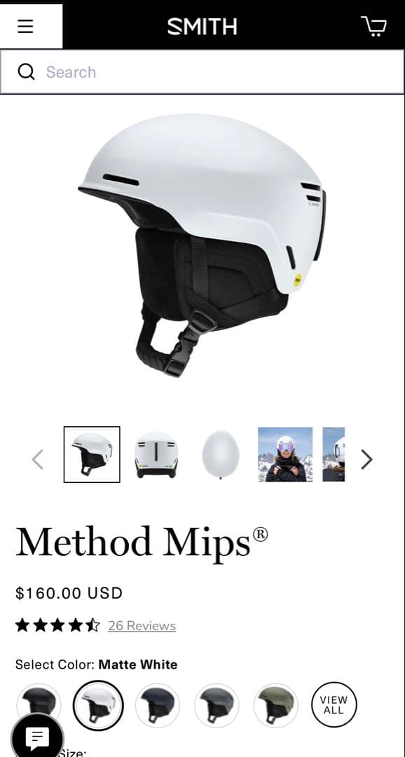 SMITH Method MIPSヘルメット Sサイズ　海外購入