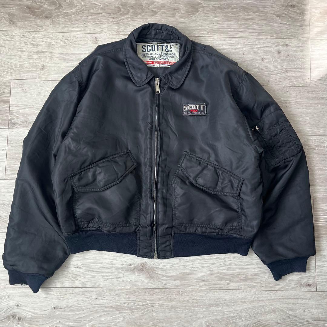 田中シェン着用 scott CWU-RジャケットMA-1フライトジャケット 黒