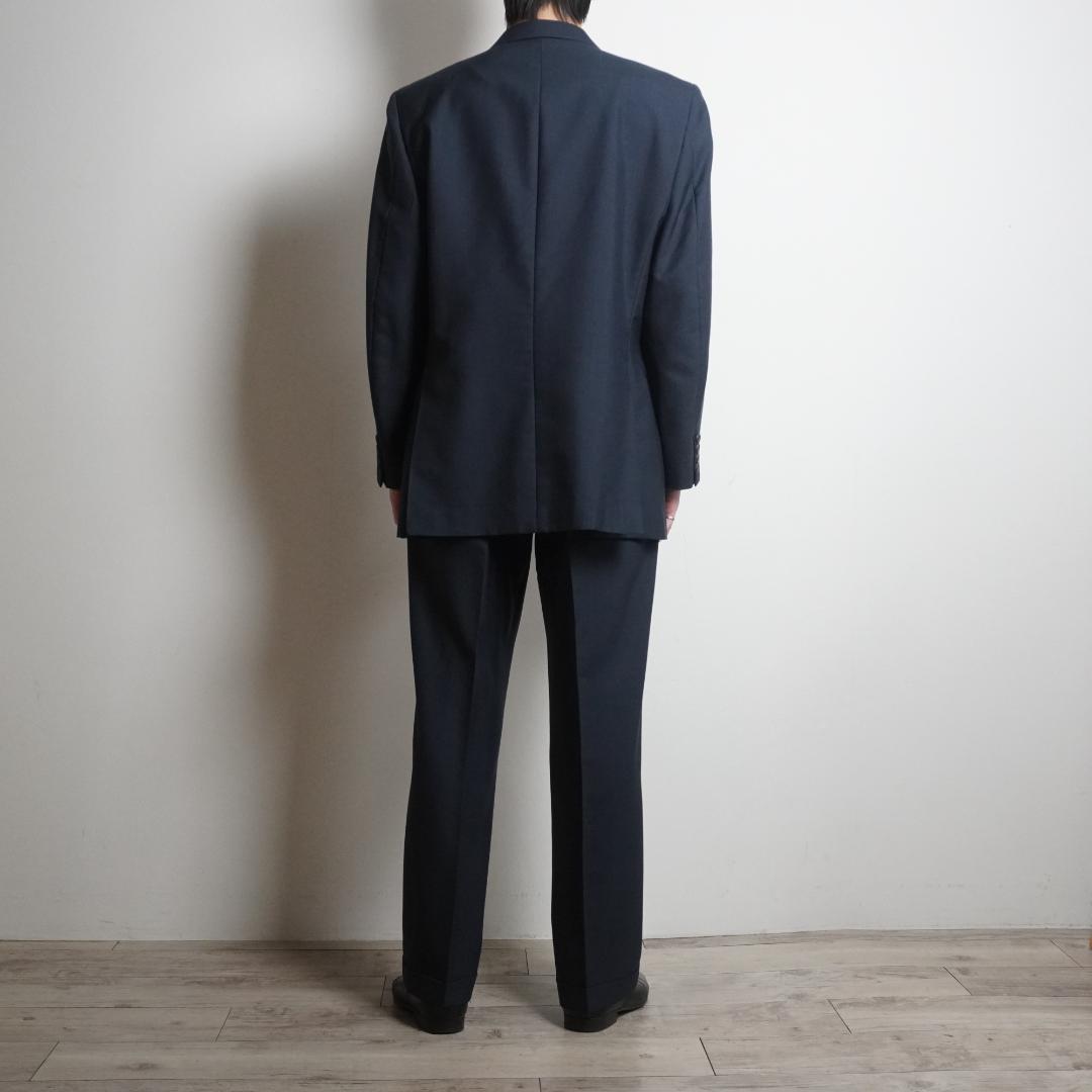 90s Burberrys シングルセットスーツ ネイビーブルー/VW176