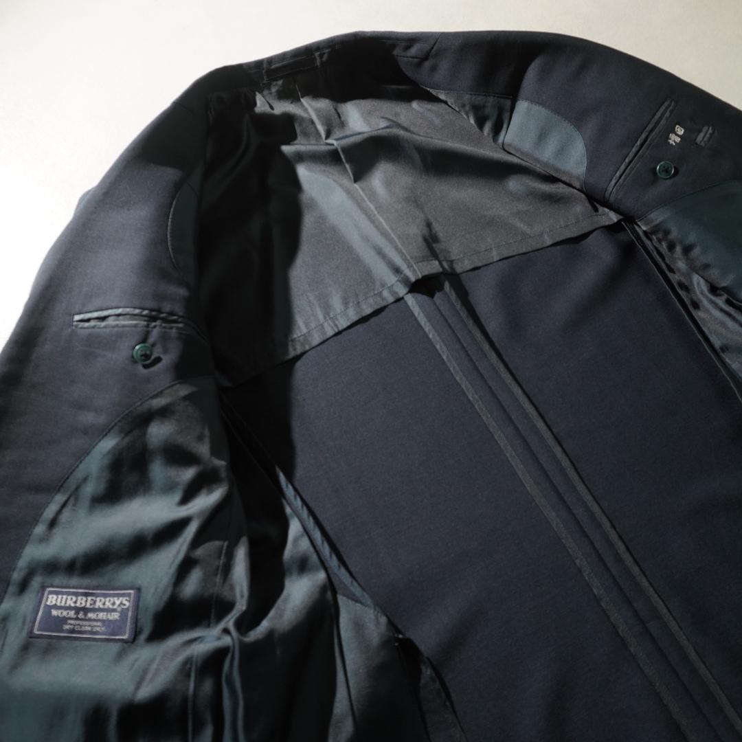 90s Burberrys シングルセットスーツ ネイビーブルー/VW176