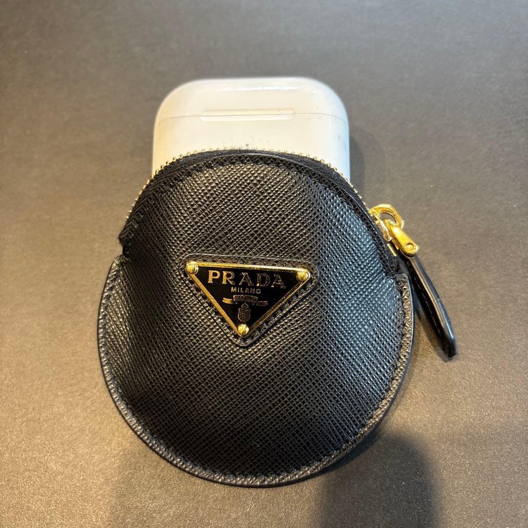 美品 PRADA サフィアーノ トライアングル ケース