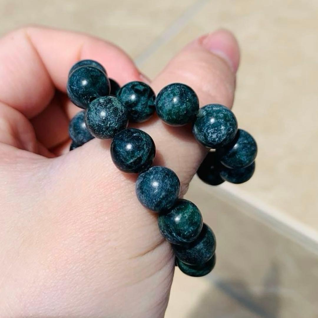 【⭐️H&E社・直輸入⭐️】翠色 アメリカ産 ハーティナイト ブレスレット 天然石