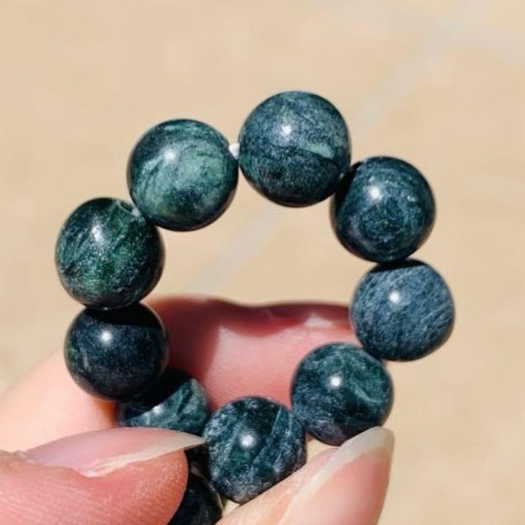 【⭐️H&E社・直輸入⭐️】翠色 アメリカ産 ハーティナイト ブレスレット 天然石