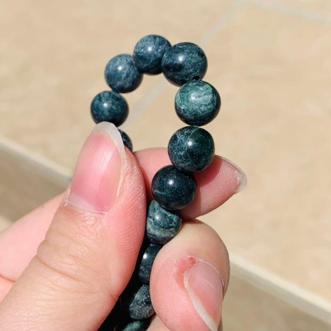 【⭐️H&E社・直輸入⭐️】翠色 アメリカ産 ハーティナイト ブレスレット 天然石