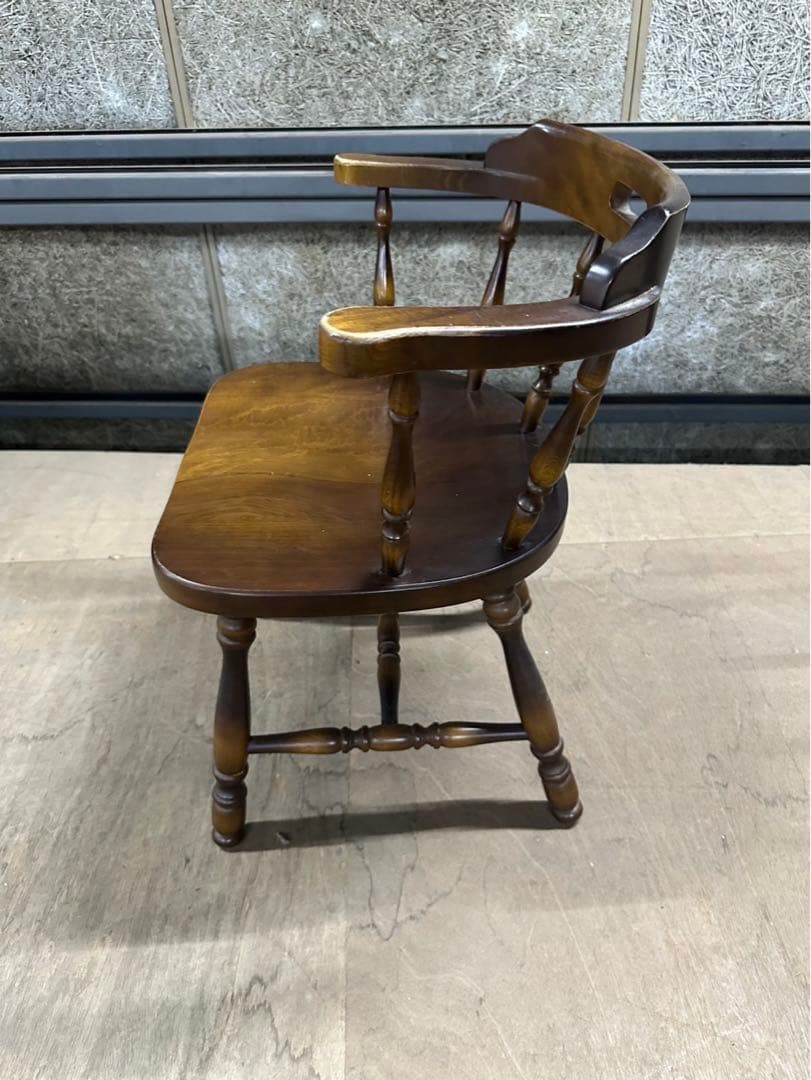 ④ 【飛騨産業 キツツキ】 ウィンザーチェア ダイニング 昭和レトロ 椅子