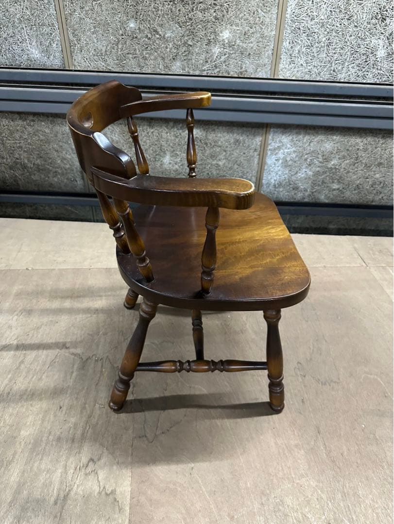 ④ 【飛騨産業 キツツキ】 ウィンザーチェア ダイニング 昭和レトロ 椅子