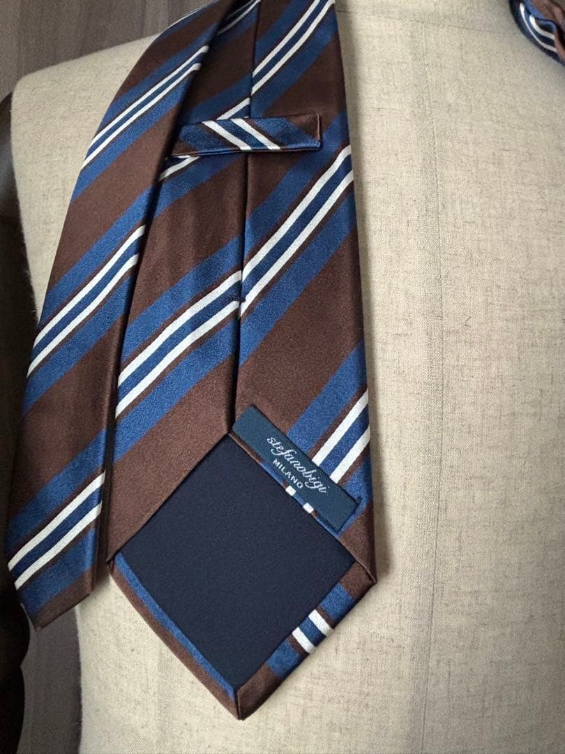 ステファノビジ stefanobigi ネクタイ アズーロエマローネ