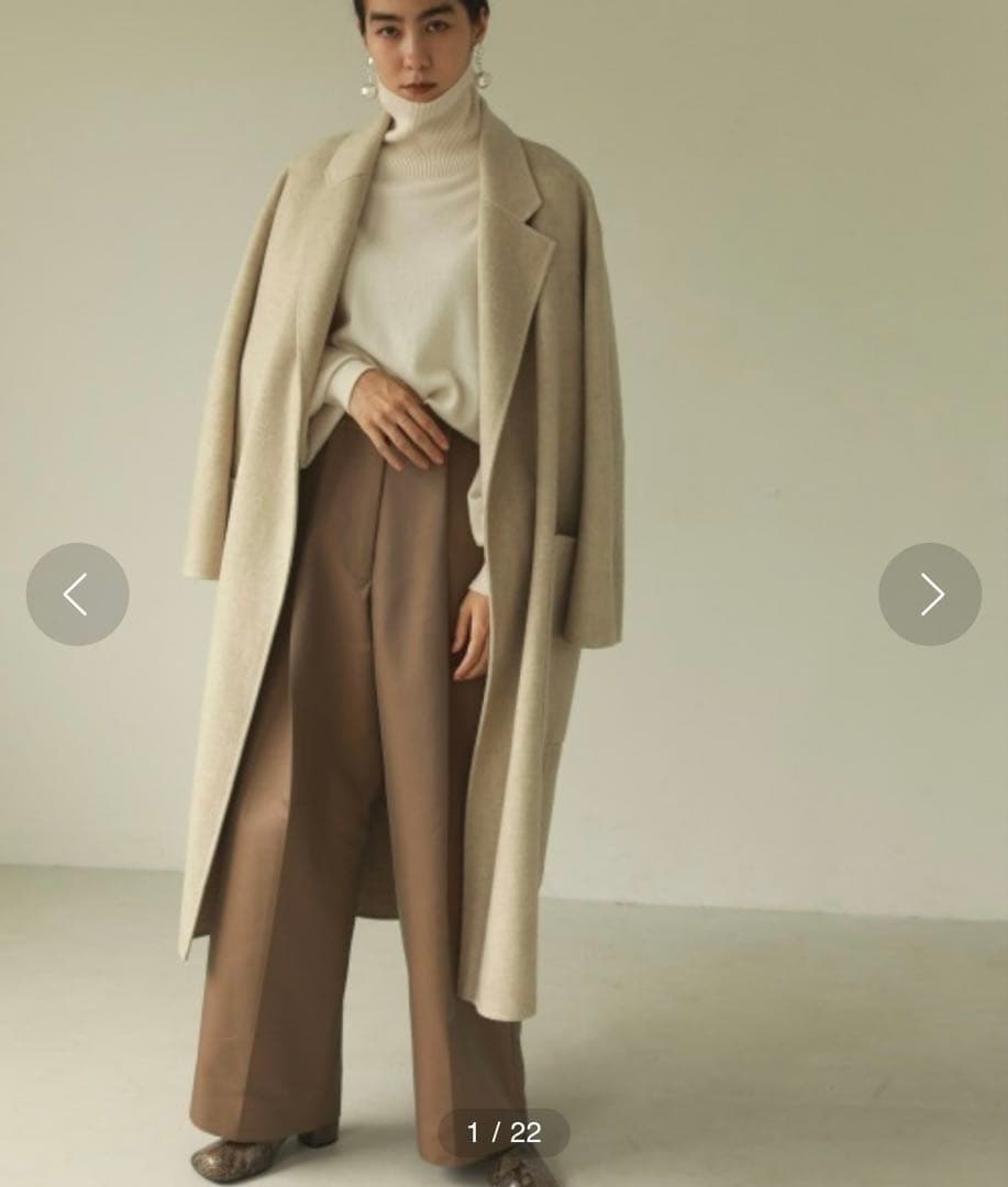 TODAYFUL ウールオーバーコート 36 エクリュ ロングコート