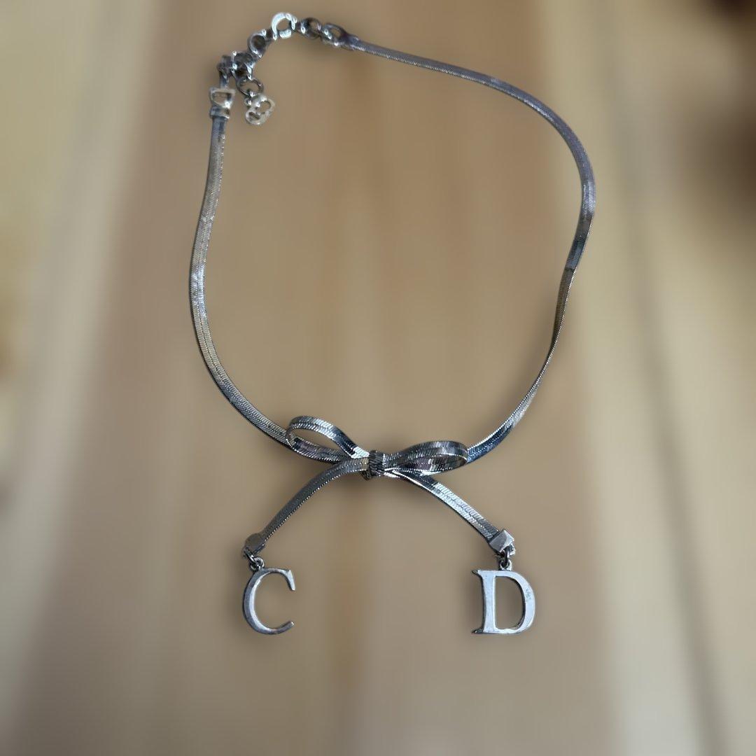 クリスチャンディオール リボンチョーカー ネックレス