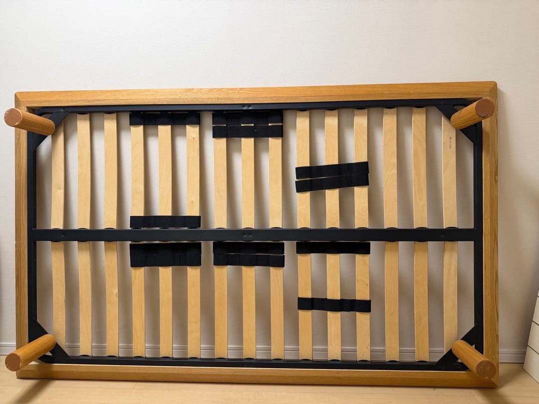 【美品】無印良品　セミダブルベッドフレーム ナチュラルウッド