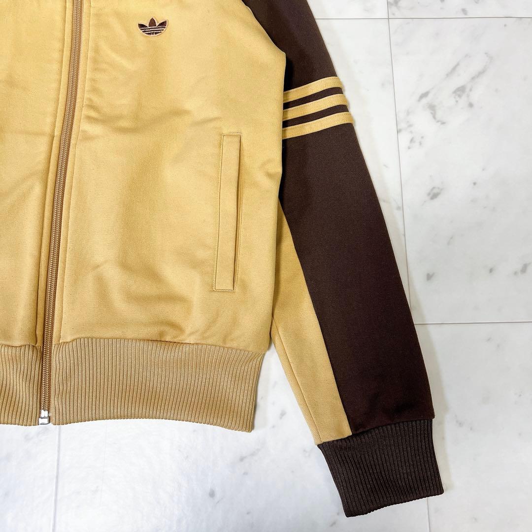 アディダス トラックジャケット ベージュ×ブラウン アースカラー Sサイズ