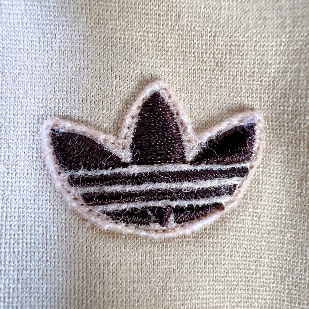 アディダス トラックジャケット ベージュ×ブラウン アースカラー Sサイズ