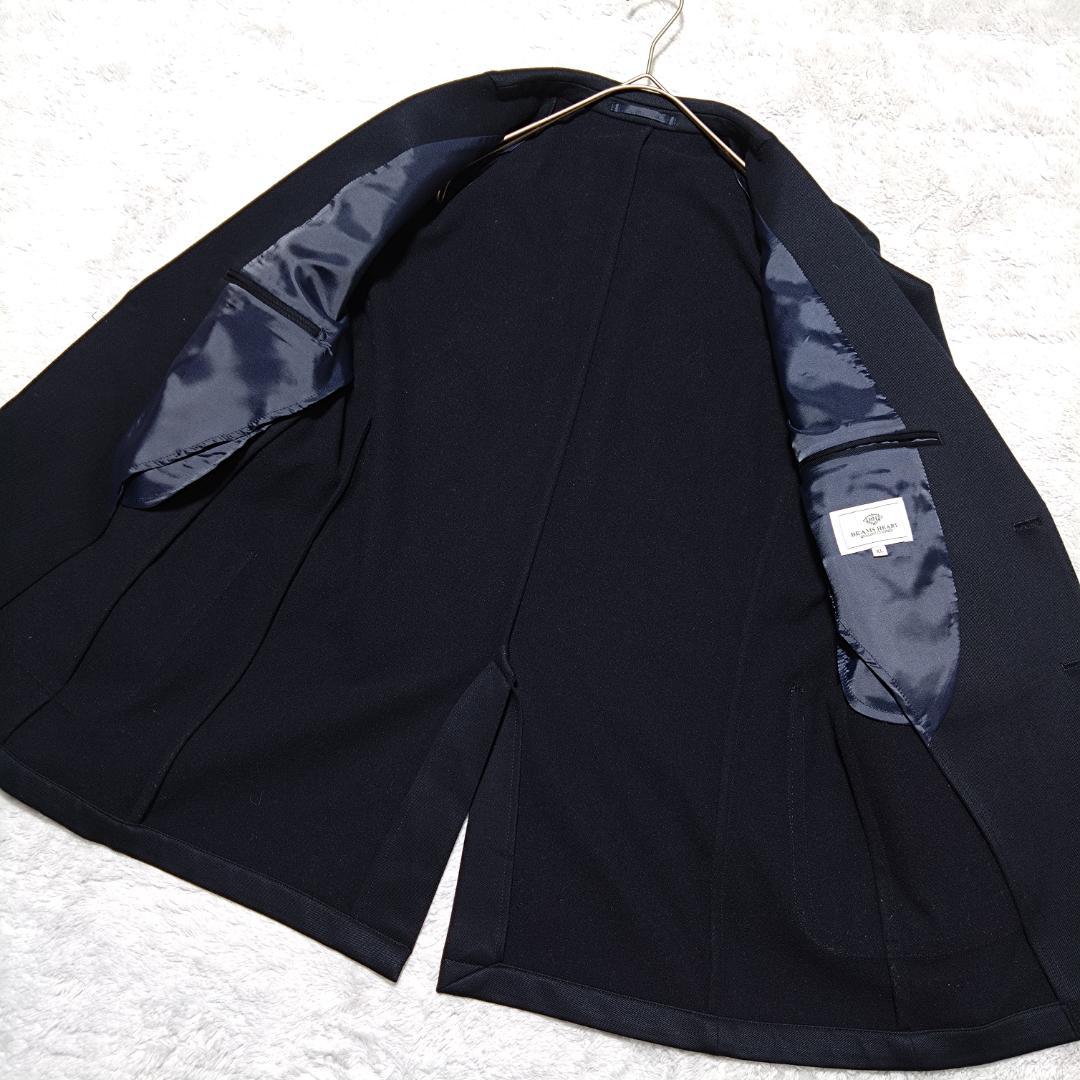 ビームスハートBEAMSheart　ネイビー XL スーツ上下　ストレッチ