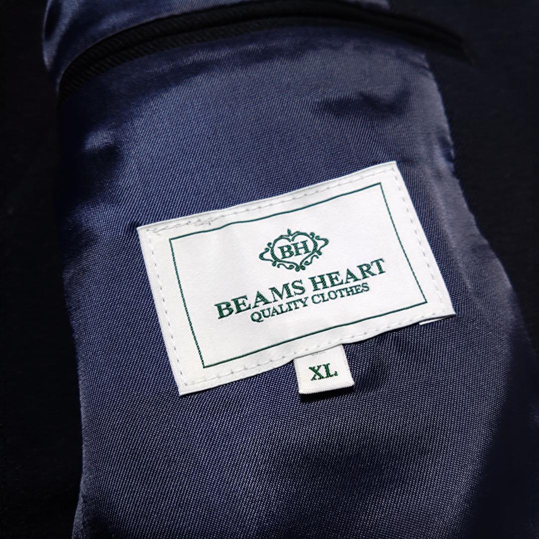 ビームスハートBEAMSheart　ネイビー XL スーツ上下　ストレッチ