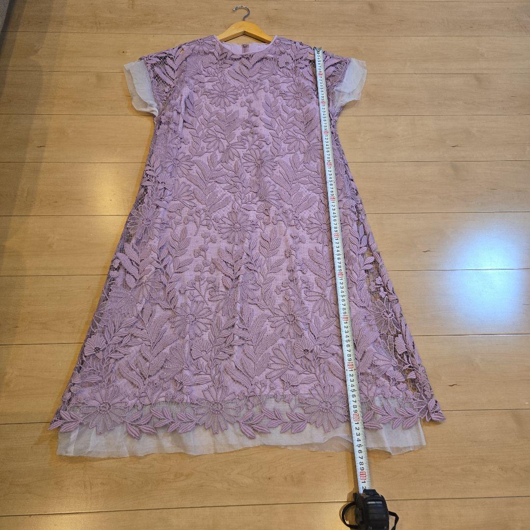 ADORE パープル レースワンピース　クリスマス　パープルピンク　上品