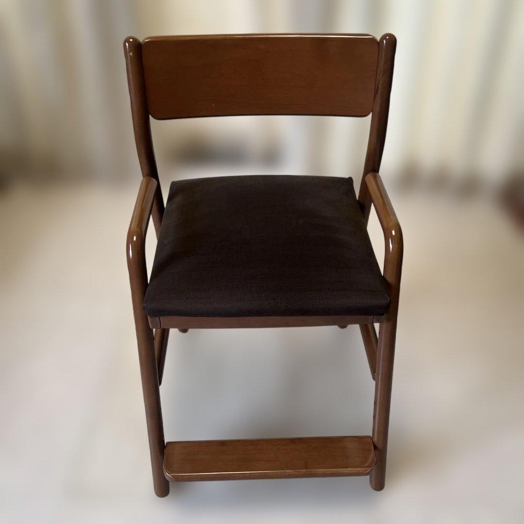 【梱包発送たのメル便での発送！！】キッズチェア ブラウン　学習椅子 ハイチェア