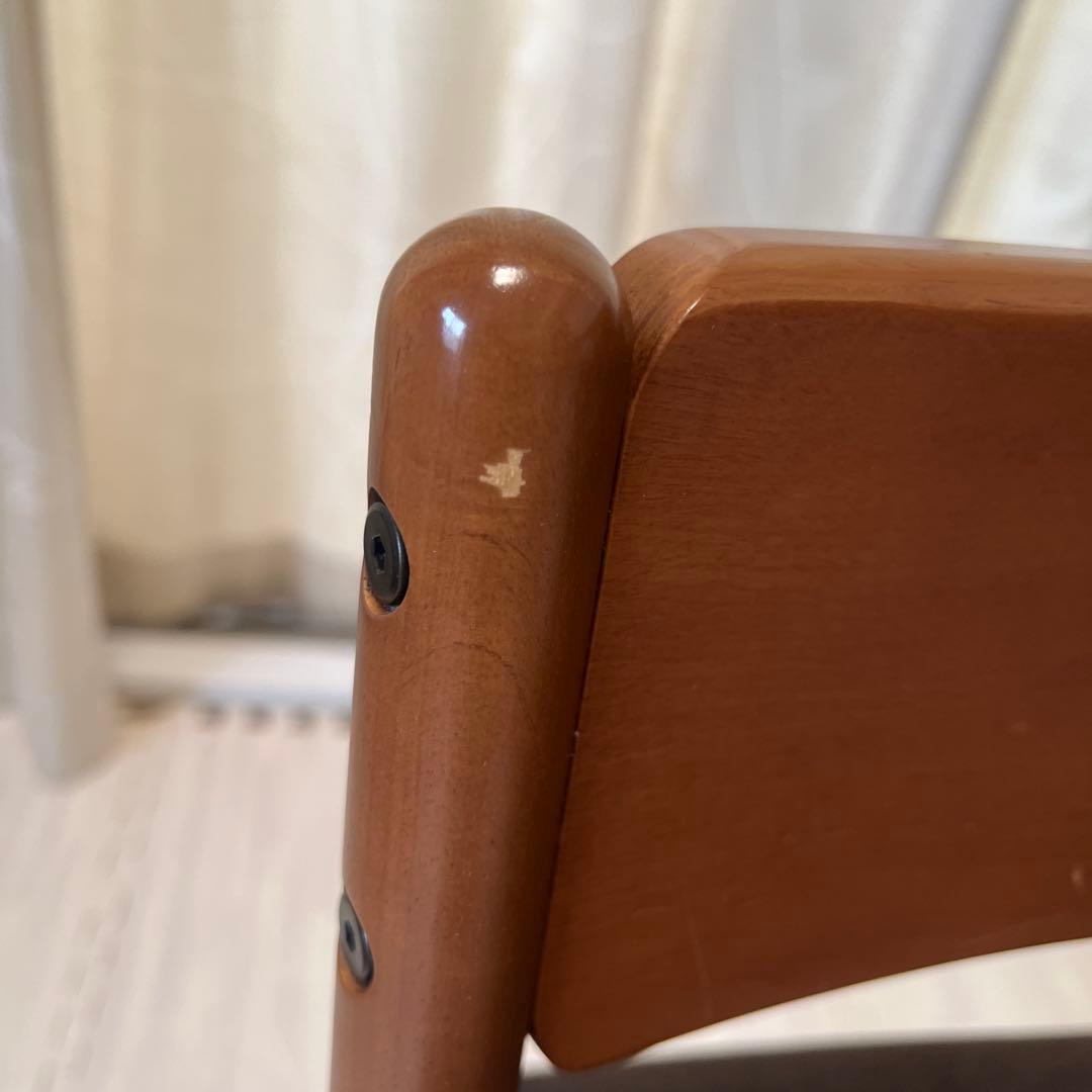 【梱包発送たのメル便での発送！！】キッズチェア ブラウン　学習椅子 ハイチェア