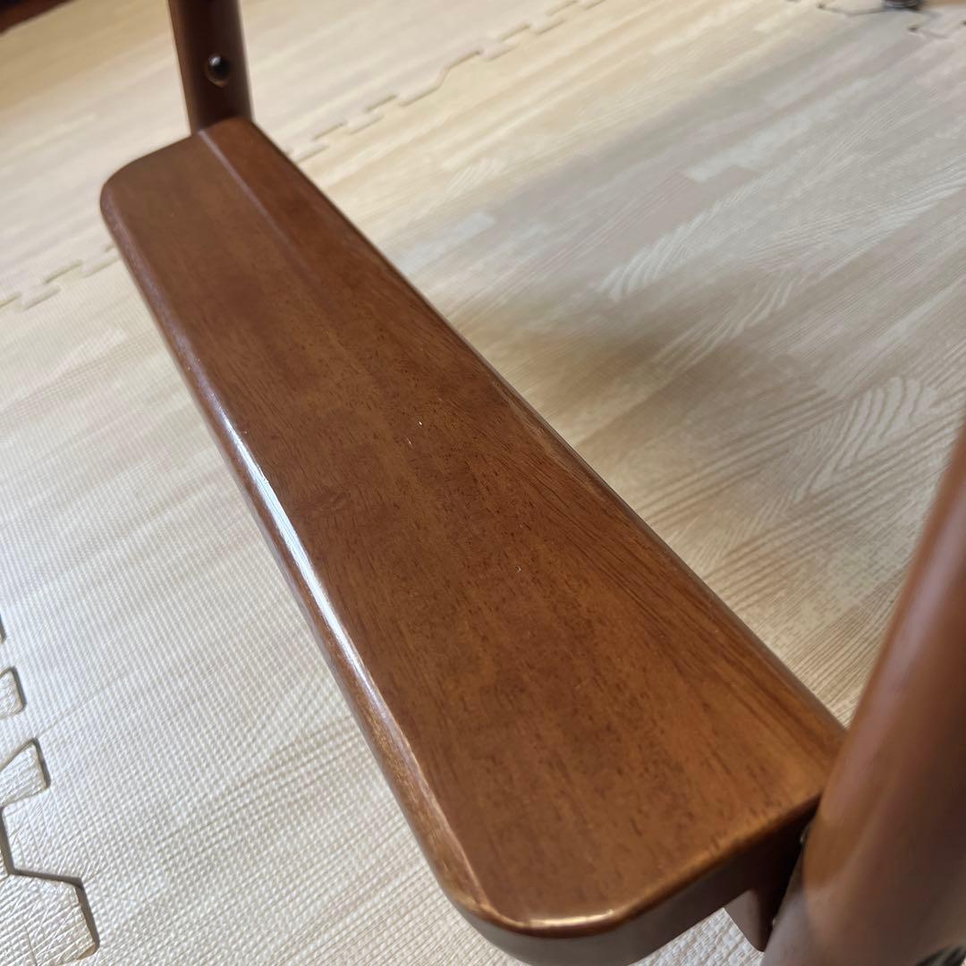 【梱包発送たのメル便での発送！！】キッズチェア ブラウン　学習椅子 ハイチェア