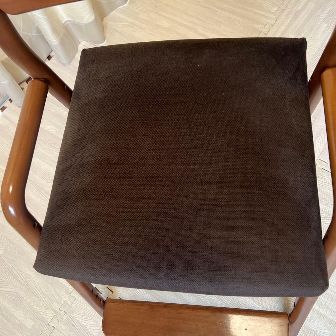 【梱包発送たのメル便での発送！！】キッズチェア ブラウン　学習椅子 ハイチェア