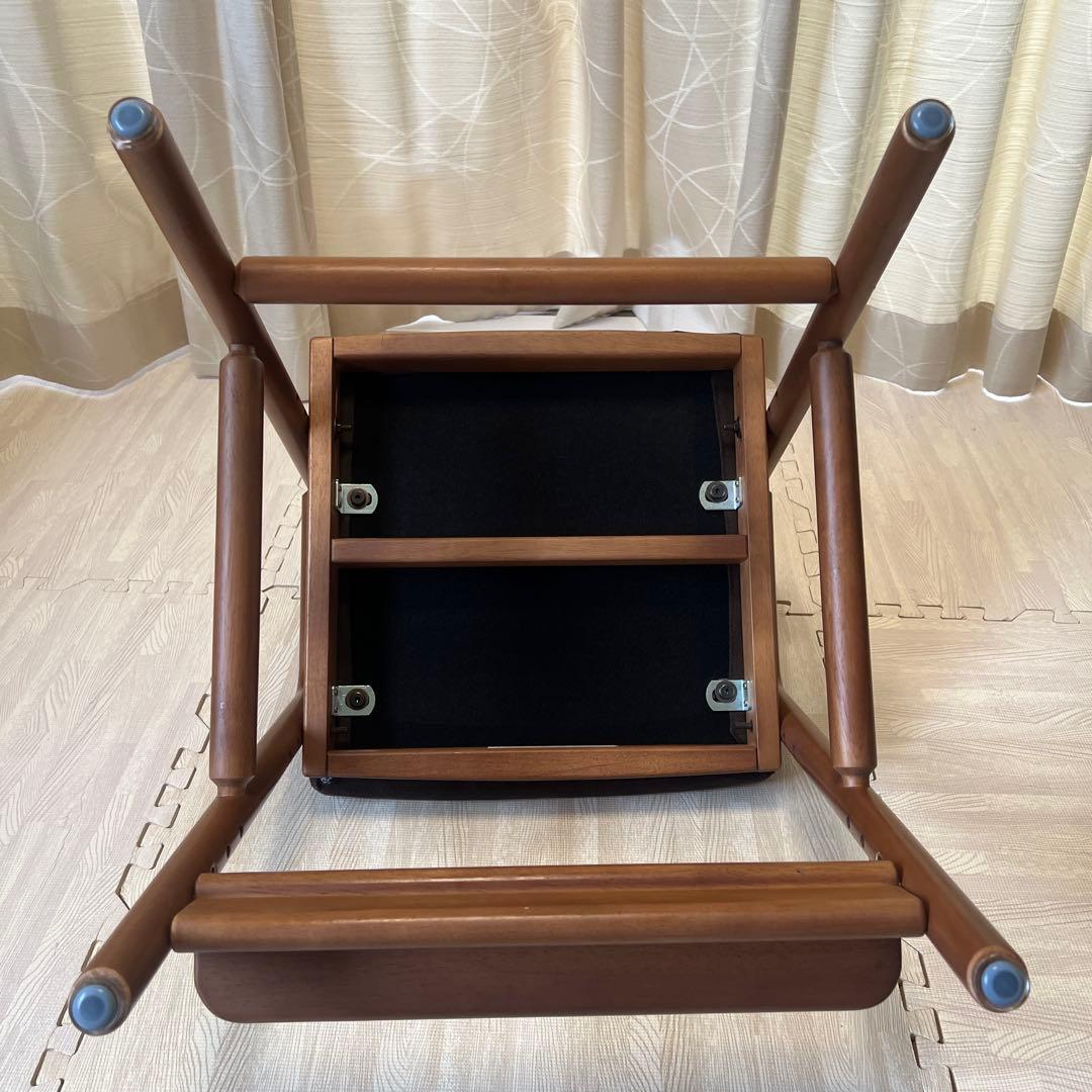 【梱包発送たのメル便での発送！！】キッズチェア ブラウン　学習椅子 ハイチェア