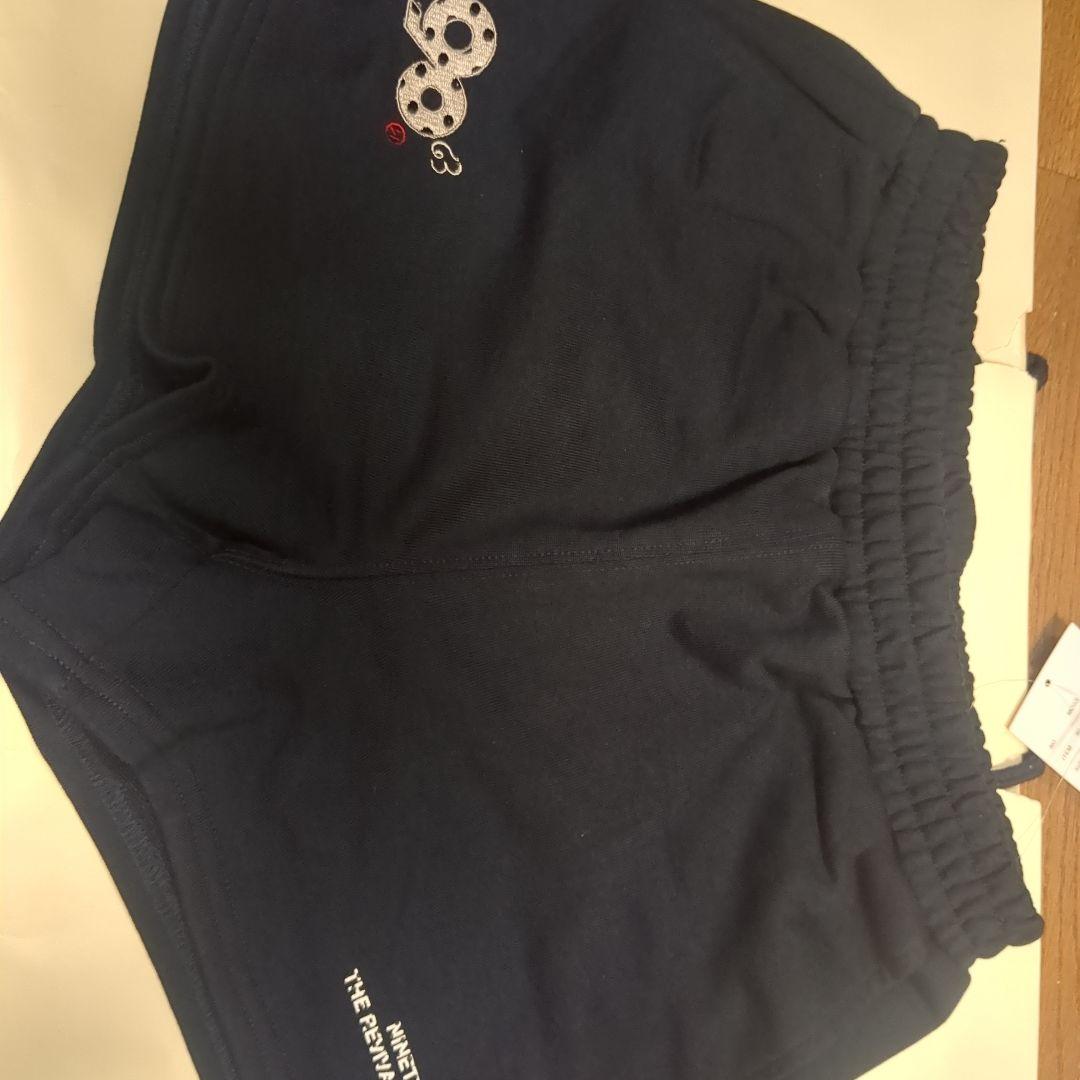 9090 ネイビー ドット柄 ショートパンツ