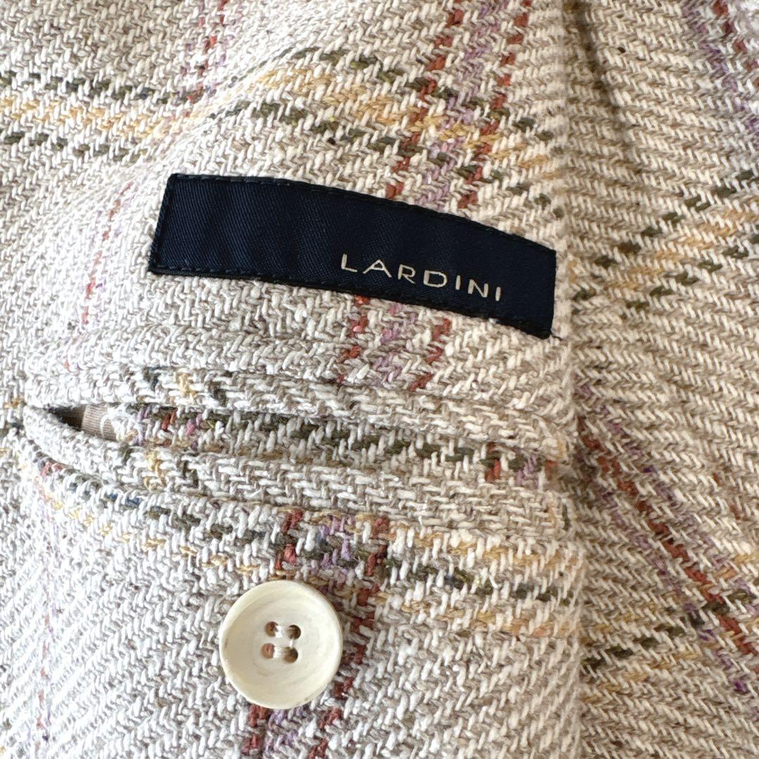 ロケット ラルディーニ　チェック柄 テーラードジャケット　シルク　M