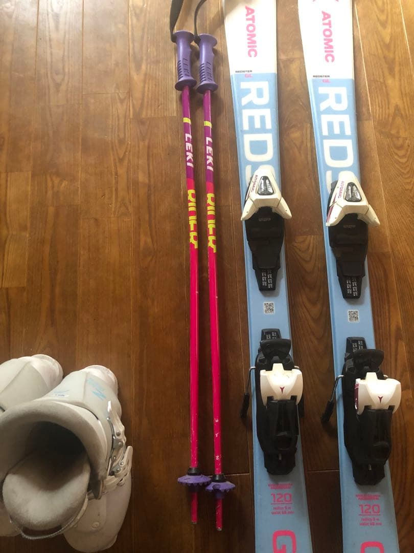 Atomic Red GL スキー板と靴セット
