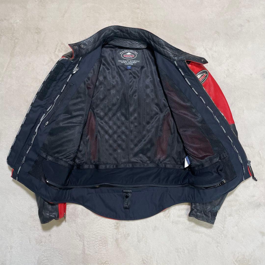 クシタニ　K-0640 CHRONOS JACKET レザー　限定生産 赤黒　L
