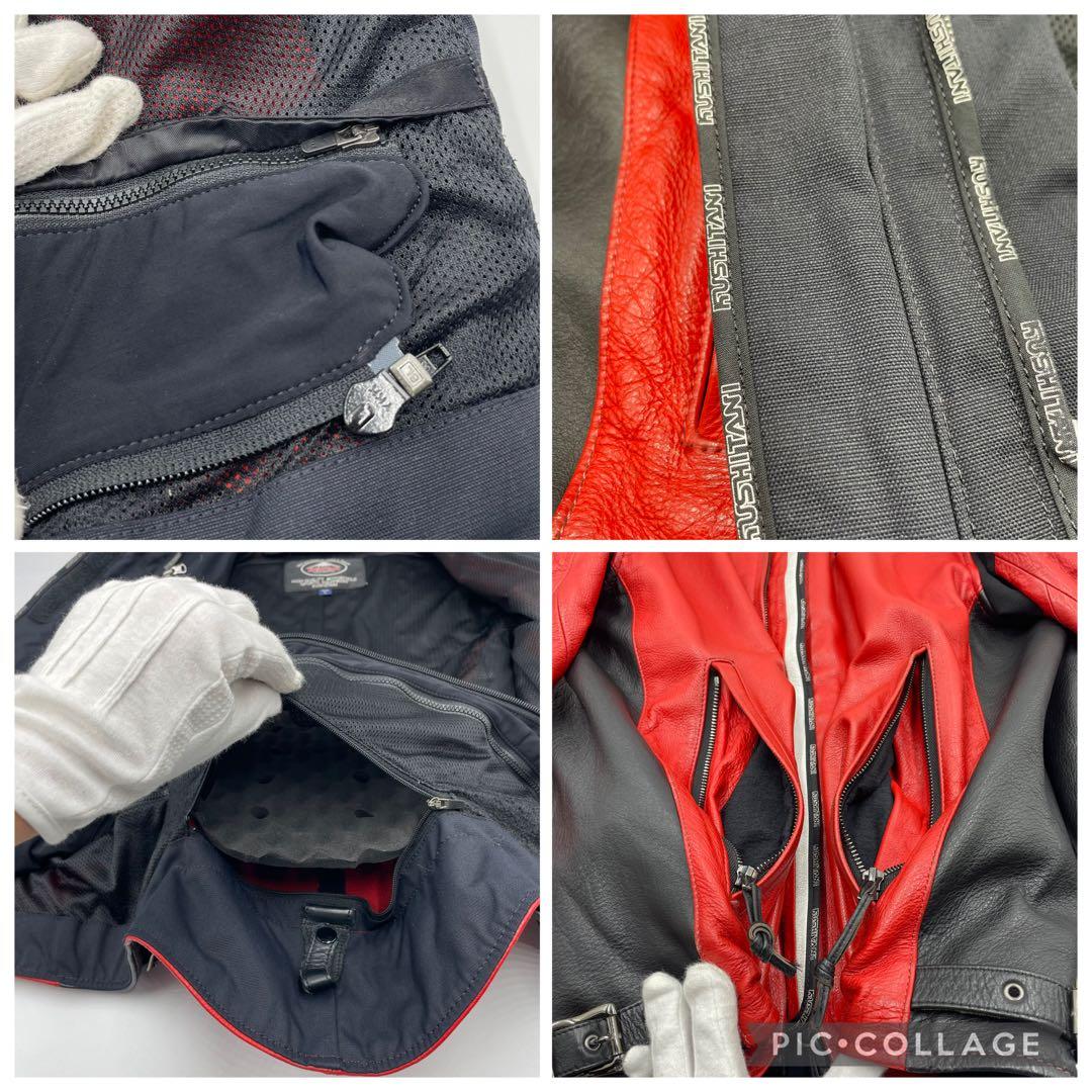 クシタニ　K-0640 CHRONOS JACKET レザー　限定生産 赤黒　L