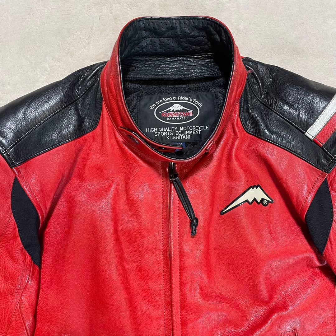 クシタニ　K-0640 CHRONOS JACKET レザー　限定生産 赤黒　L