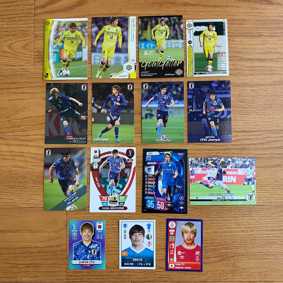 【超レアあり】伊東純也選手　日本代表　カード　ステッカー　15枚セット