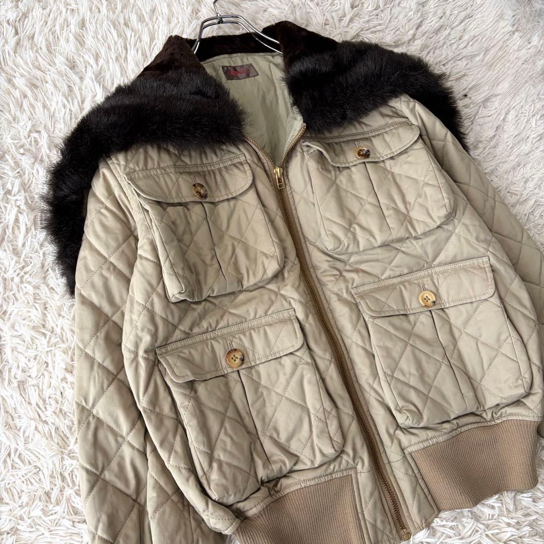 【専用✨希少】ピンクハウス 中綿 キルティングジャンパー ボアフード N-2B