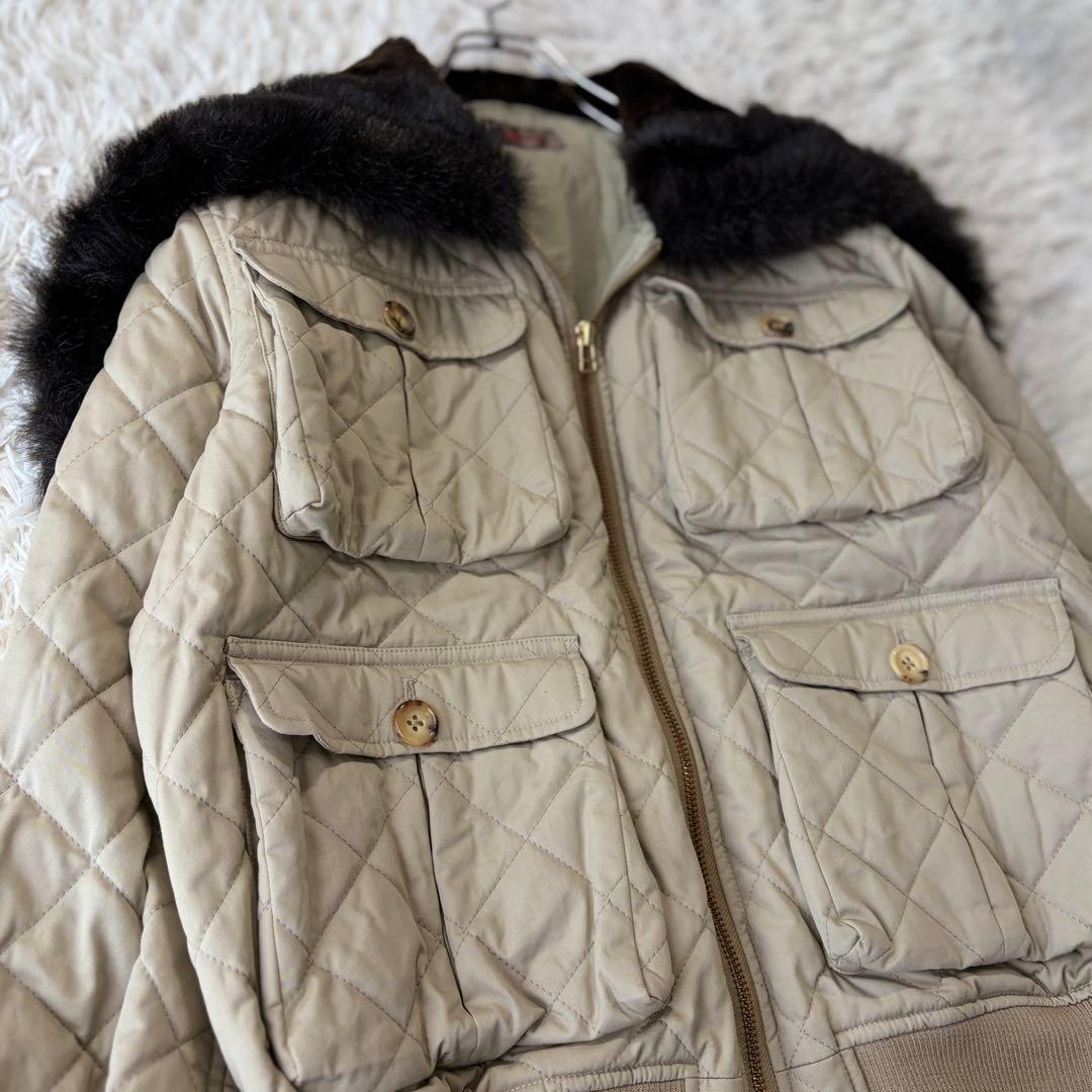 【専用✨希少】ピンクハウス 中綿 キルティングジャンパー ボアフード N-2B