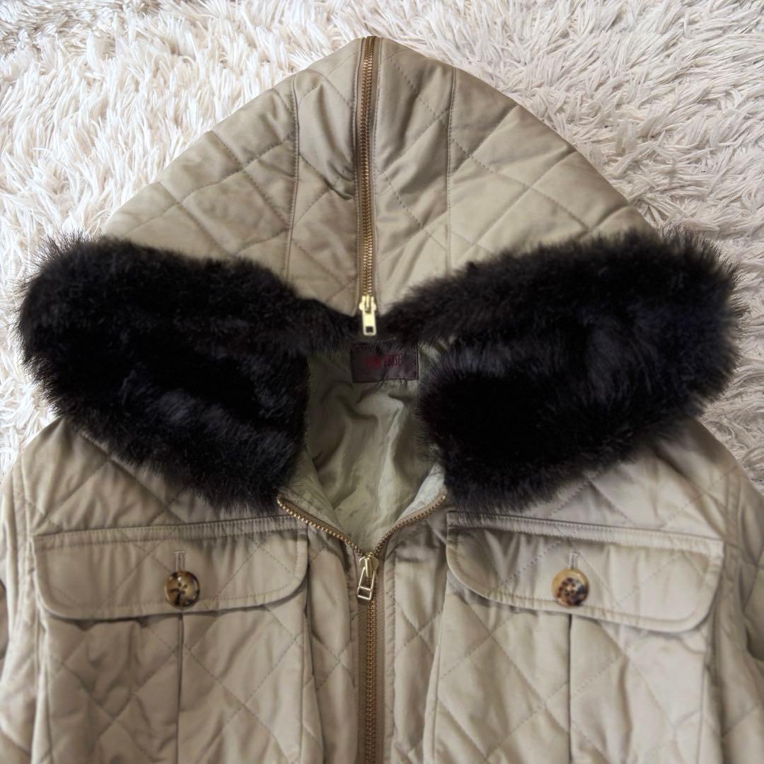 【専用✨希少】ピンクハウス 中綿 キルティングジャンパー ボアフード N-2B