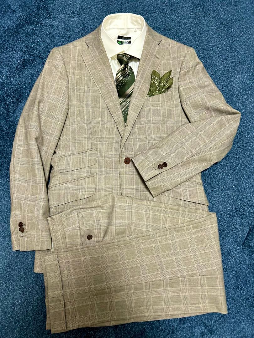 ✨高級イタリア生地 GUABELLO美品 ✨定価15万 オーダー A5 M〜L