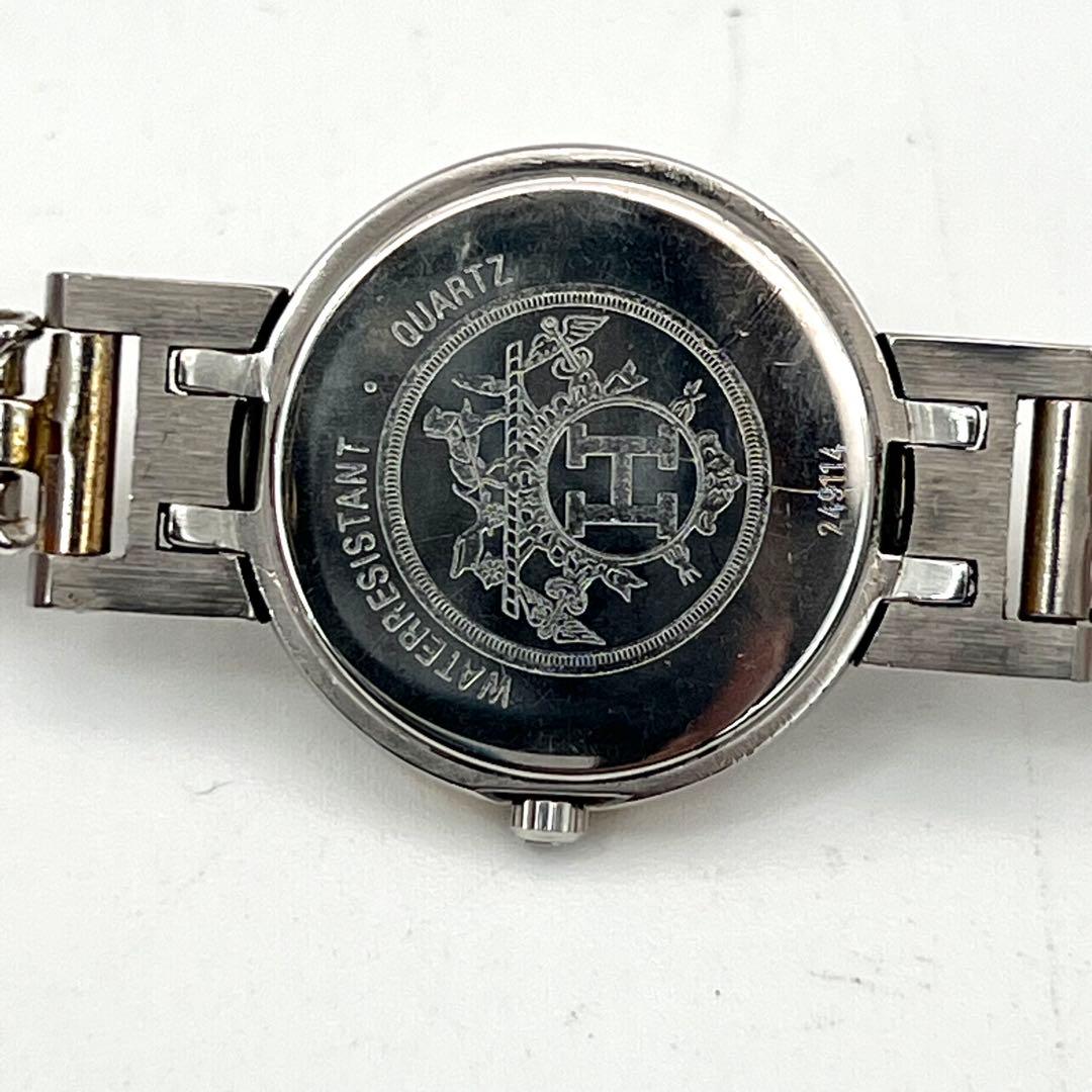 新品電池✨　エルメス　ウィンザー　腕時計　コンビ　ホワイト文字盤　レディース