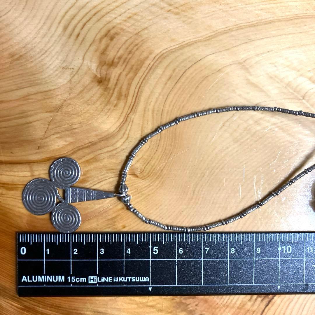 カレンシルバー渦巻チョーカーネックレスとピアス セット