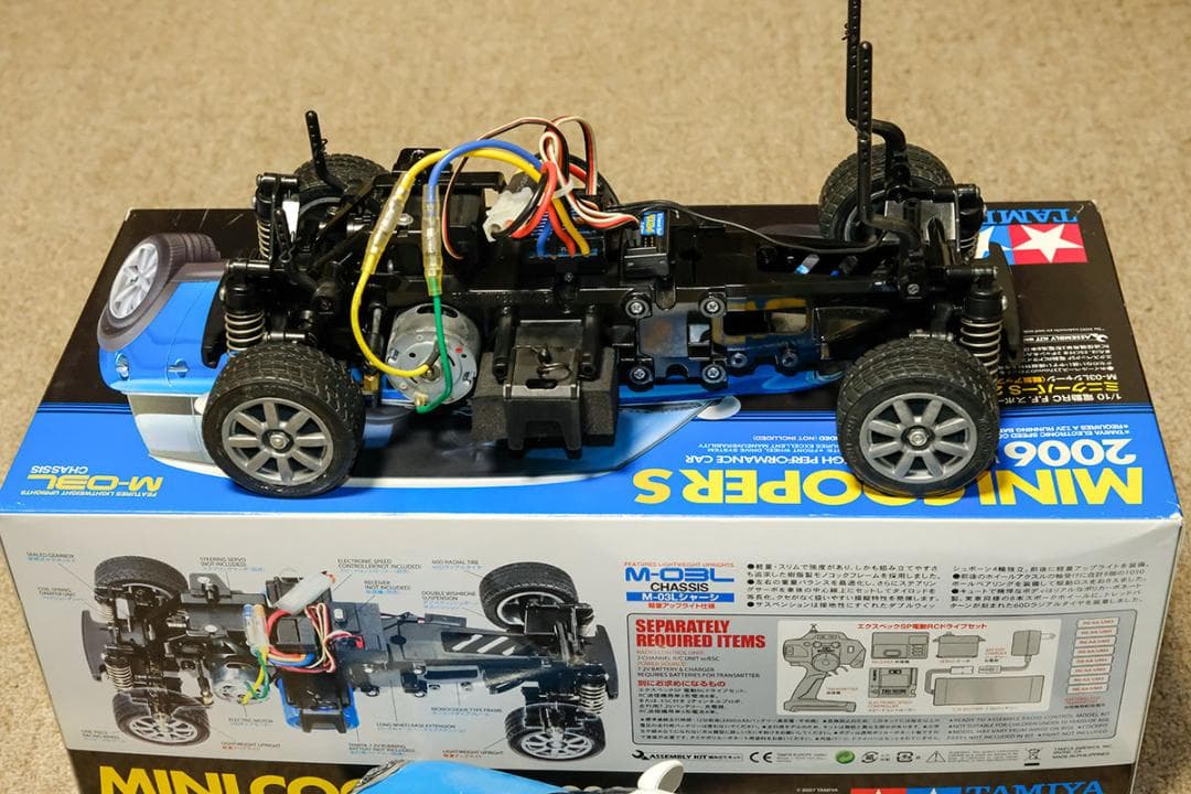 ★くるくる★タミヤ　ミニクーパー2006　組立済　メカ・プロポ付