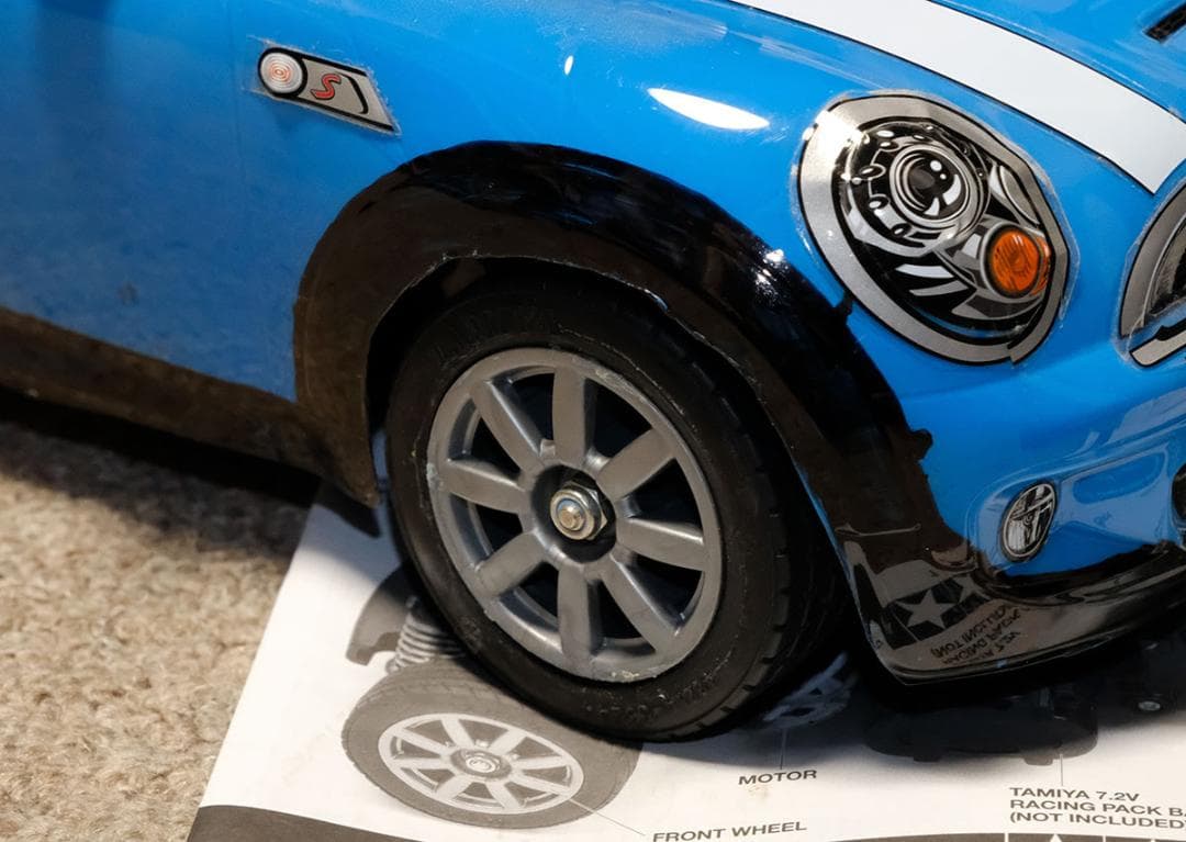 ★くるくる★タミヤ　ミニクーパー2006　組立済　メカ・プロポ付