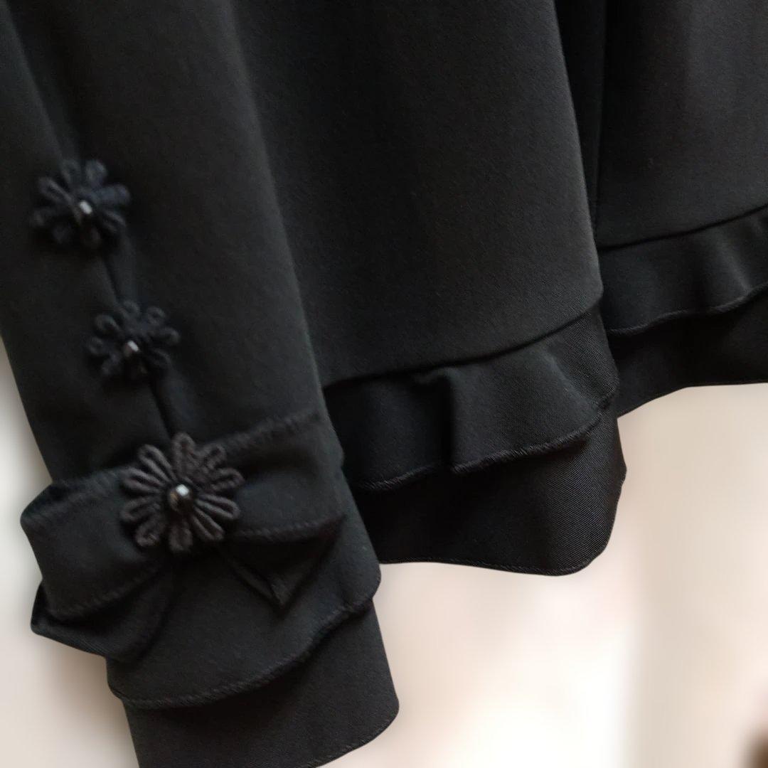 黒サラッとしたフルレングスパンツサイズ42　40