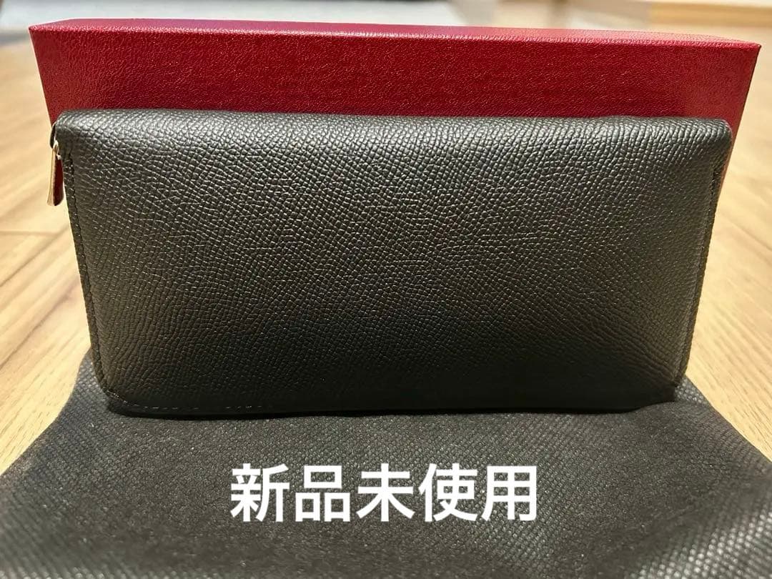 【希少】ワープロラックスレザー 新進工房 バタール 長財布 ラウンドジップ