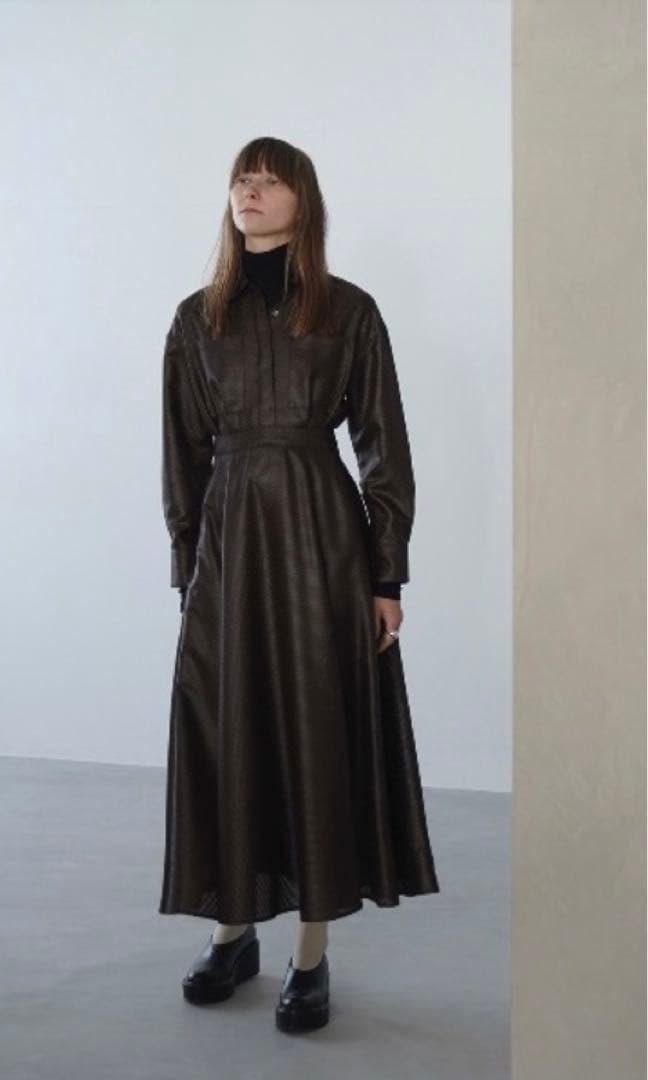 試着のみ●CLANEクラネ●CHINTZ LENO CLOTH ONEPIECE