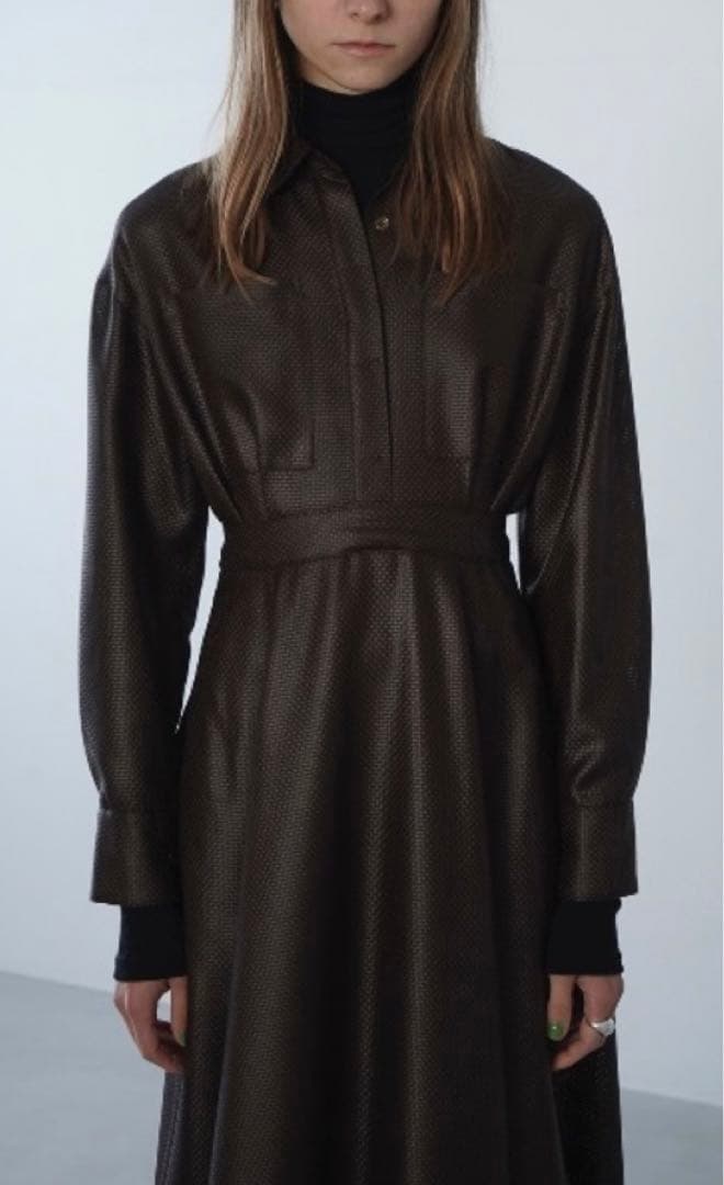 試着のみ●CLANEクラネ●CHINTZ LENO CLOTH ONEPIECE