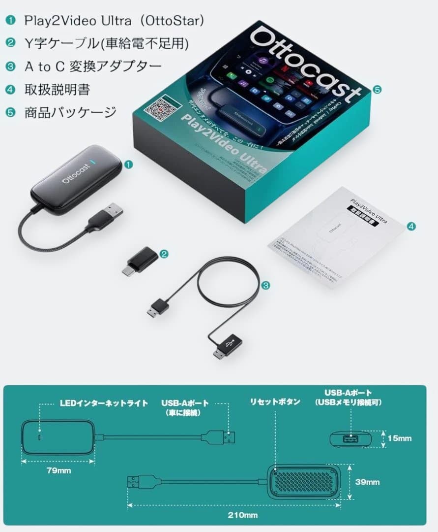 【未使用新品】オットキャスト ottocast Play2Video Ultra