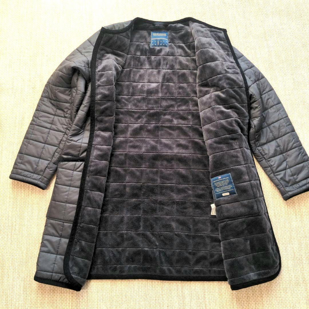 美品LAVENHAMキルティング ロングコート サイズ38ネイビー紺