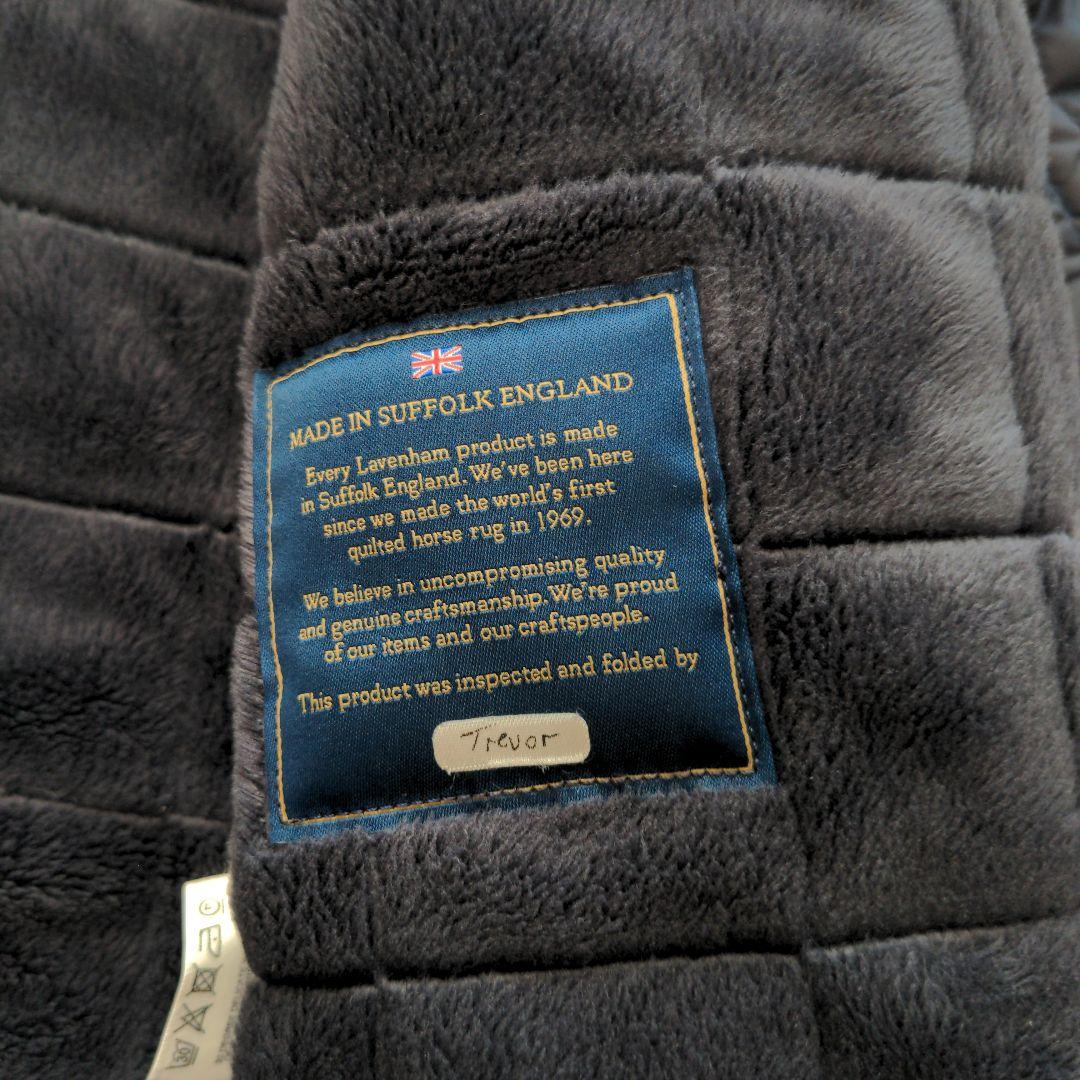 美品LAVENHAMキルティング ロングコート サイズ38ネイビー紺