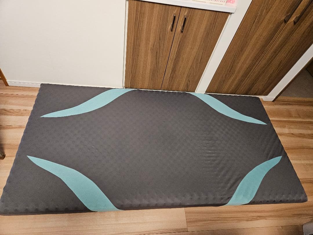 シングルエアーマットレス グレー 水色